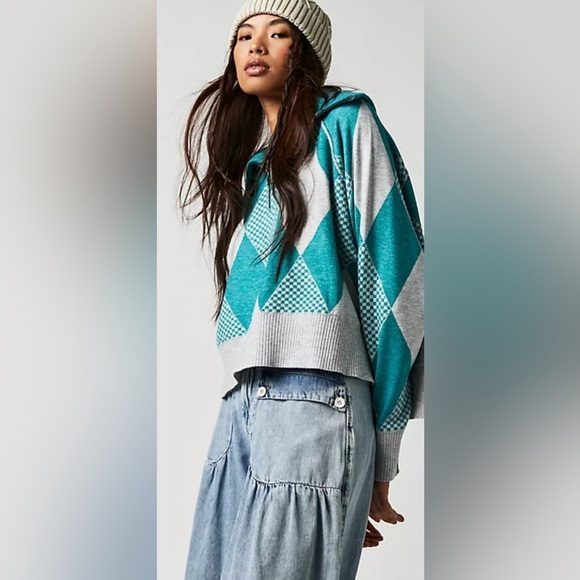 NWT Free People Lucy Half Zip Pullover